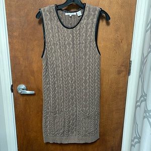 Tan cotton knit dress